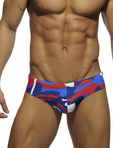 HHBO Mens Bottoms,Color Block Nylon Green Red Gray Black , red , l