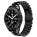 Price comparison product image VIGOSS Compatible Galaxy Watch 42mm Straps, [Upgrade] Polished&Brushed Solid Metal Stainless Steel Strap Men Replacement Bracelet Samsung Galaxy Watch 42mm SM-R810 Smartwatch(Black)
