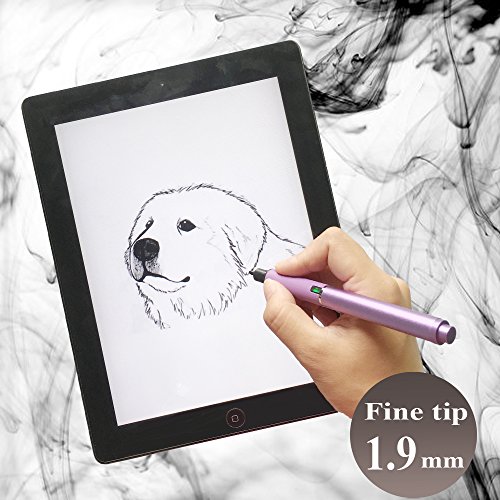 Aktiver Stylus Stift mit 1.9mm Feinspitze für iPad Mini, iPad Air, iPad Pro, iPhone 7, iPhone 6, iPhone 5, Samsung, Smart Phones & Tablets & Notebooks (Violett) - 6