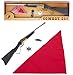 Produktbild Faschingsfete Cowboykostüm Set - Gewehr Patronen Halstuch Sheriff Stern, 60cm, Mehrfarbig