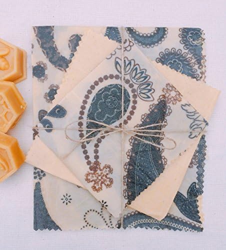 Cotton Beeswax Food Wraps Large Set Of 3, zero waste , eco