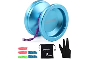 MAGICYOYO Yo-yo Infantil de Respuesta Profesional para Principiantes Magic Yoyo V6 Locus con Cuerda de yo yo metálico, Guantes de yoyos, Kit de Bolsa de Almacenamiento, Azul