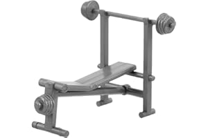 ifundom Maison de poupée Mini banc de musculation Haltères DIY Maison de poupée Équipement de fitness Équipement d'entraînement miniature Maison de poupée Fitness Accessoires d'entraînement pour