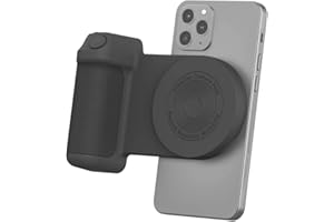 LUCKKY Magnetische Kamerahalterung mit Bluetooth,Selfie-Handy-Kamera-Griff,Bluetooth Selfie Stick Handle Halterung,Smartphone Kamera Auslöser Fernbedienung Handle Selfie Ständer (Schwarz, Upgrade)