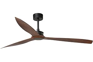 Faro Barcelona 33430 - JUST FAN Ventilateur de plafond noir mat/bois 178cm
