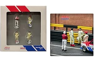 American Diorama BRE Racing Driver Figure TarmacWorks collabration 1:64 Set di figure in metallo T64F-006-BRE (4 figure)