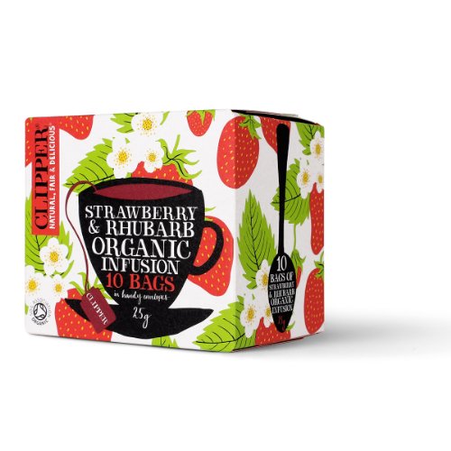 Clipper Organic Strawberry & Rhubarb Infusion 10S 25G