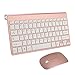 Produktbild HSAILST Kabelloses Tastatur und Maus Set, Flüsterleise 2,4G Funktastatur Tragbar Wireless Tastatur und Maus Combo für Desktop PC Laptop Windows (Rose)
