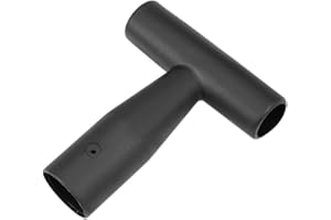 sourcing map Shovel T Grip Handle, 35mm Inner Diameter PVC for Digging Raking Tool Black