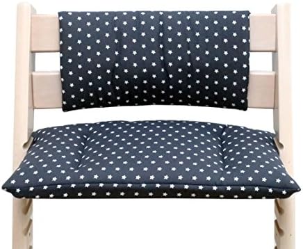 Blausberg Baby - for Stokke Tripp Trapp - Coated Cushion Set Junior Dark Grey Anthracite Stars