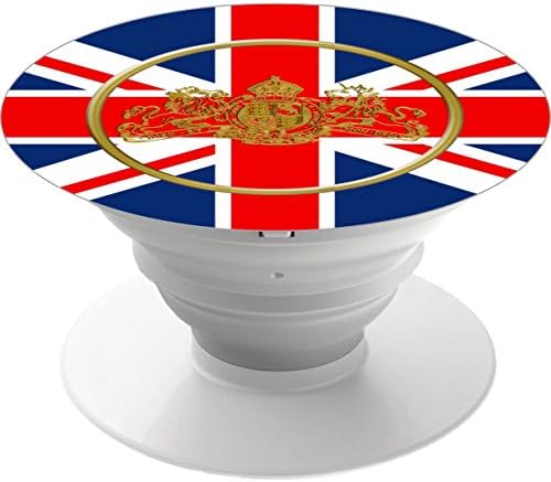 Multi-function Mobile Phone Holder.Expanding Stand and Grip Mount for Smart cell phone and tablet-union jack lion unicorn british coat of arms