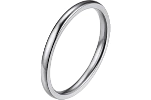 PROSTEEL Anillos Dedo Giratorios de Banda 2/4/6/8mm Acero Inoxidable, Minimalista Anillos Spinner Midi Amistad con Varios Tamaños (con Caja de Regalo)…