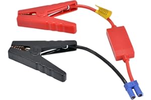 ASUDARO Clip De Cable De Puente De Coche, Abrazadera De Cocodrilo Clips De Batería De Refuerzo con Pinzas De Batería Cables De Puente De Refuerzo para Emergencia Portátil 12v Car Jump Starter Booster