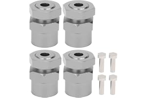 VGEBY RC Hex Adapter, 12mm to 17mm Wheel Hex Hub Extension Hex Drive Adapter RC Car Conversion Adapter Accessories Fit for 1/10 RC Crawler 15mm(Titanium Color) Model Toy