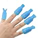 Sanwood® 10Pcs Plastic Acrylic Nail Art Soak Off Clip Cap UV Gel Polish Remover Wrap Nail Tool (Blue)