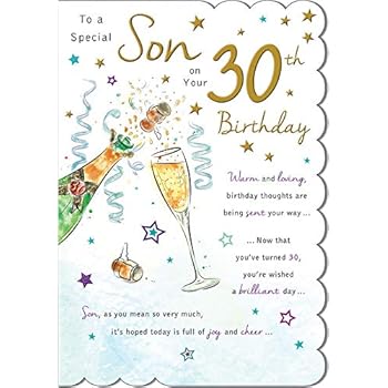 Special Son 30th Happy Birthday card: Amazon.co.uk: Kitchen & Home