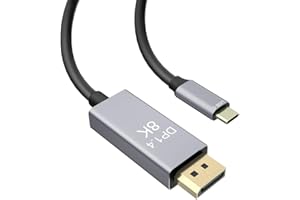 YIWENTEC 2 m kabel USB-C na DisplayPort 7680 x 4320 8K 60 Hz 4K przy 144 Hz adapter HDTV (2 m, 8K)