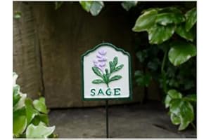 GIFTS DIRECT 2 U Metal Herb Markers Plants Labels Garden Sign Outdoor Herbs Tags Heavy Duty (Sage)