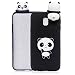 Produktbild Samsung Galaxy J7 DUOS Hülle süß Karikatur 3D Panda Ultra Dünne Weiches Silikon Tpu Handyhülle für SAMSUNG J730 Galaxy J7 2017 Luxus Matt Schutzhülle für Samsung Galaxy J7 2017 J730 (5,5 zoll) Dame Elegant Case Thin Tasche Premium Shell Rückseite Schutz Slim Etui Schale - Tier Schwarz