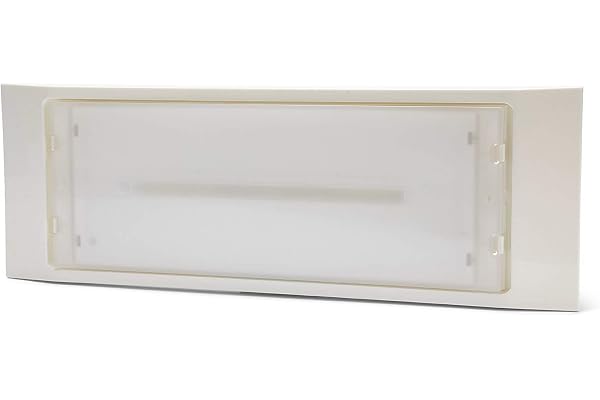 Velamp Holly Lampe d'urgence SA + SE, 140 lumens, autonomie 2 heures. Extra fin : 32 mm d'épaisseur. Intérieur ou extérieur : IP65. Montage en saillie, blanc