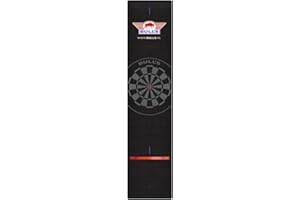 ‎BULL'S BULL'S Profi Teppich Darts Matte - Schwarz und Rot - Mit oder ohne oche - 300x65cm - 100% Synthetisches Material