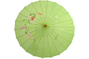 ETHAN Ombrello di Seta Cinese Stile Vintage da Donna Decorativo Danza Servizio Fotografico Decor Ombrellone Ballo Puntelli Ombrelli Verde