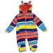 Snowsuit baby 1 piece bright stripe with hood and ears 0-3 months