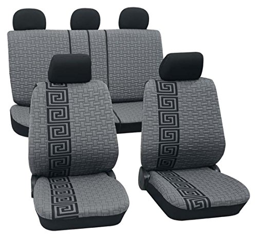 Preisvergleich Produktbild Faszination 103294, Autositzbezug Schonbezug, Komplett Set, Schwarz, Grau
