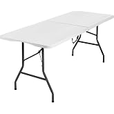 Folding Table Camping Portable Garden Catering Side Table Rectangular 180 x 70 cm Up to 150 kg Load for Outdoor and Indoor Id