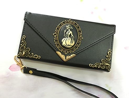 Skull lady envelope leather wallet handmade phone case cover for iPhone 6 6s Plus 5.5" inch FB002