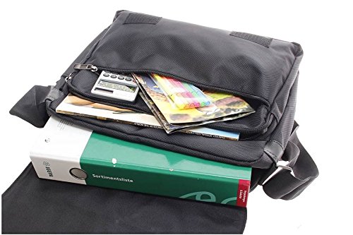 Schultertasche Citybag Flugbegleiter Ausweistasche Umhängetasche Business Messenger Bag Tasche Black NEU - 4