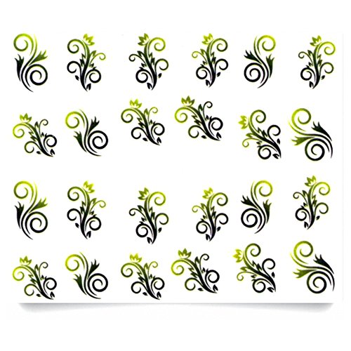 1 Bogen One Stroke Sticker XF1258 Water-Transfer Nagelsticker Nailsticker Nail-Tattoo Onestroke
