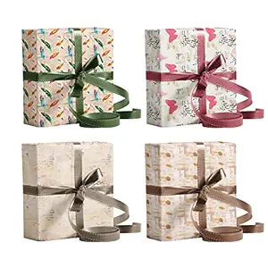 LussoLiv Premium Gift Wrapping Sheets 4 Designs X 3 Sheets (12 Wrapping Sheets) Size 17
