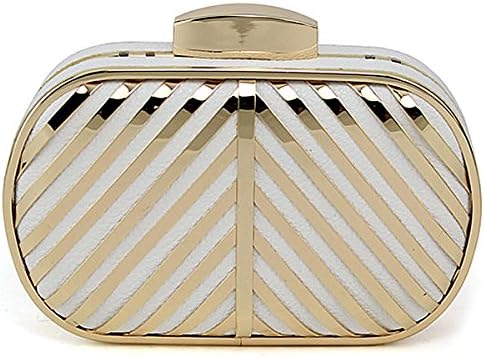 Hifishion Exquisite Leather Metal Hollow Designer Clutch Bag Evening Handbags