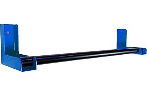 MegaMaxx Wall Mounted Industrial Packing Roll Dispenser for Holding 100 + Materials- Warehouse, Workshop Packaging Paper Craft Roll Wrap Holder (1500 mm, Blue & Black)