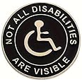 Not All Disabilities Are Visible Pin Badge Hidden Disability Awareness
