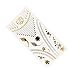 8 Sheets Metallic Temporary Waterproof Tattoo Sticker Choker Chain Necklace Jewelry for Women Beauty Body Art