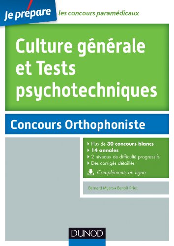 Pdf Culture Generale Et Tests Psychotechniques Concours Orthophoniste 30 Sujets Corriges Orthophonie T 1 Epub Silvioclancy