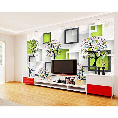 Preisvergleich Produktbild Meaosy Tv-Hintergrundwand Des Ausgangsdekorationtapetenkarikaturbau... 3D Fernseh Kann Wandtapete 3D Der Kundengebundenen Größe Besonders Angefertigt Werden-120X100Cm