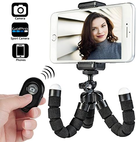 Phone Tripod, Universal Adjustable Bluetooth Remote Shutter Selfie Stick Tripod, Gopro Tripod Stand Holder for iphone, Samsung, Digital Camera Gopro etc
