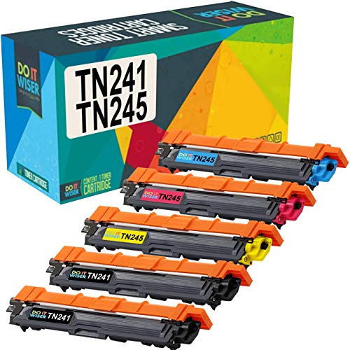 Cartuccia di toner Do it wiser Compatibile In sostituzione di Brother TN241 TN245, HL 3140CW, MFC 9140CDN, DCP 9020CDW, 3142CW, 3150CDW, 3170CDW (confezione da 5)