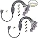 Produktbild KaBenjee 5050 RGB LED Streifen Licht Verteiler Kabel,1 to 4 Y Splitter Kabel Stecker für RGB5050 RGB3528 RGB2835 Band Licht,4pin LED Streifen Licht 1 zu 4 Adapter Verbinder Kabel(2Stück/Pack)