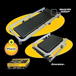 Autoselect 507091 Chariot de Visite mécanicien Pliant 930mm Gris/Noir