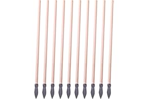 HugeDE 10 Pcs Wood Arrows Rubber Tip Arrows Archery Target Arrows Shaft Practice Targeting Arrows Training Arrows for Outdoor Play