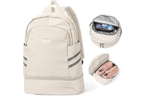 SZLX Gym Backpack for Women with Shoes Compartment & Wet Pocket Foldable Carry On Backpack Large Travel Laptop Backpack Waterproof Casual Daypack School Bag Sports Backpack Gym Bag for Swimming Yoga