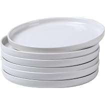 Ceramic Dinner Plates Set of 6, 9.8 Inch Ceramic Plates, Porcelain ...