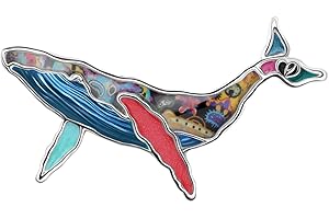 BAMAY Esmalte Tiburon Broche Alfileres Verano Joyería Aleación de Zinc Ballena Delfín Océano Animales Broches para Mujer Niña Regalos Bufanda Alfiler Charms