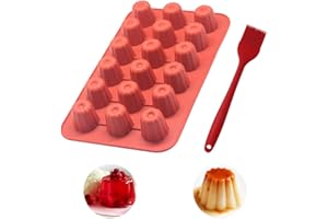 SIMUER Stampo per torta in silicone per alimenti 18 pz, stampo in silicone per torta piccola Canale (per gelatina, budino), senza BPA