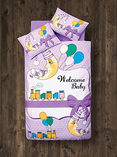 TRAIN Baby Bed Linen Size 100 x 135 CM (40 x 60 CM &amp;AMP; 35 x 45 CM)