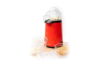 InnovaGoods Popcorn Popper, La machine à pop-corn fonctionne à l'air, cuisson rapide sans graisse (2-3 min), température env. 200 ºC +/- 20 ºC.avec couvercle multifonctionnel et récipient de mesure.
